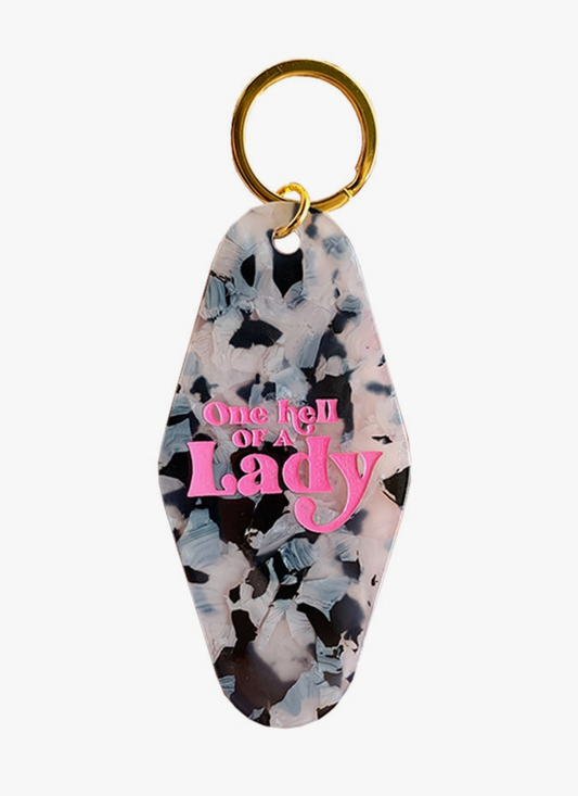 Hell of a Lady Motel Keychain