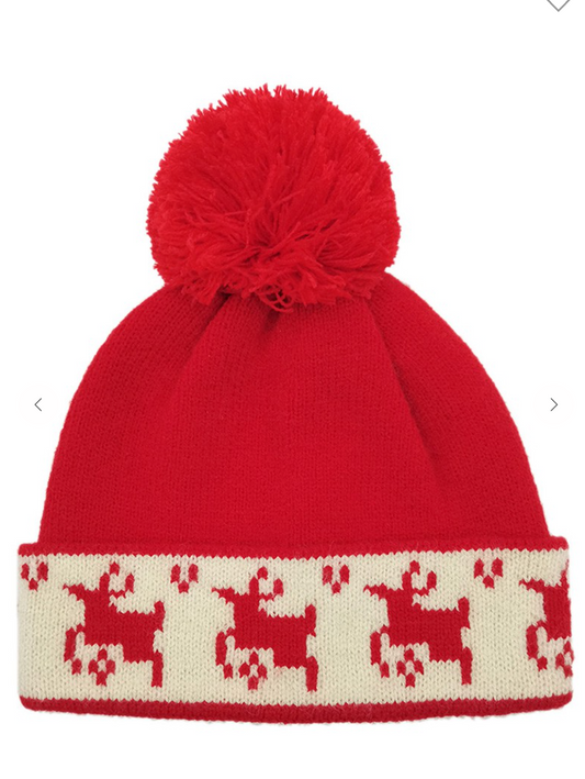 Reindeer Holiday Beanie