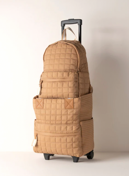 Ezra Quilted Roller Tote Tan