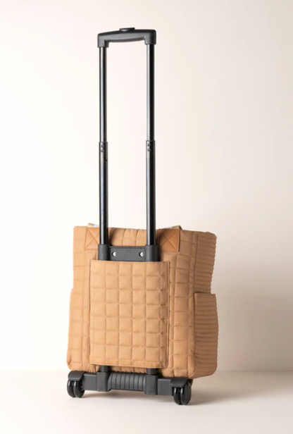 Ezra Quilted Roller Tote Tan