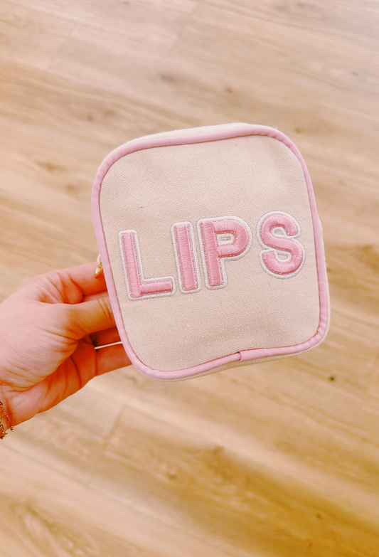 Lips Canvas Pouch