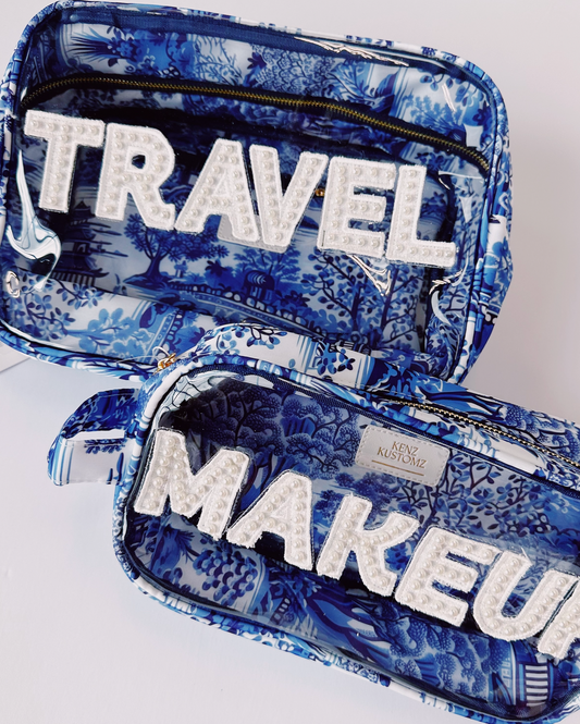 Blue Willow Makeup Travel Bag
