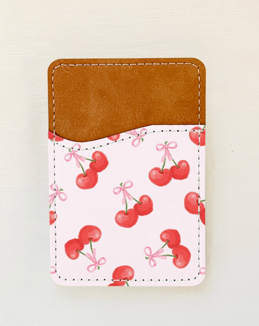 Sticky Phone Wallet - Cherries