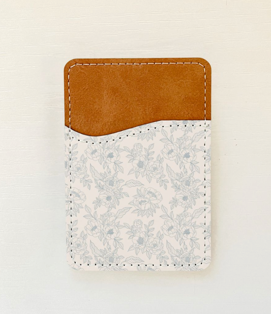 Sticky Phone Wallet - Blue Floral
