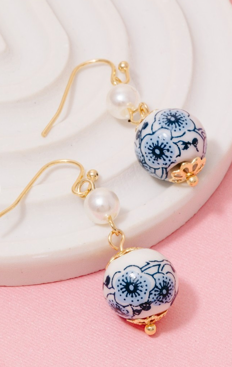 Porcelain Bead Earrings