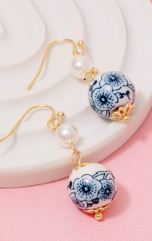 Porcelain Bead Earrings