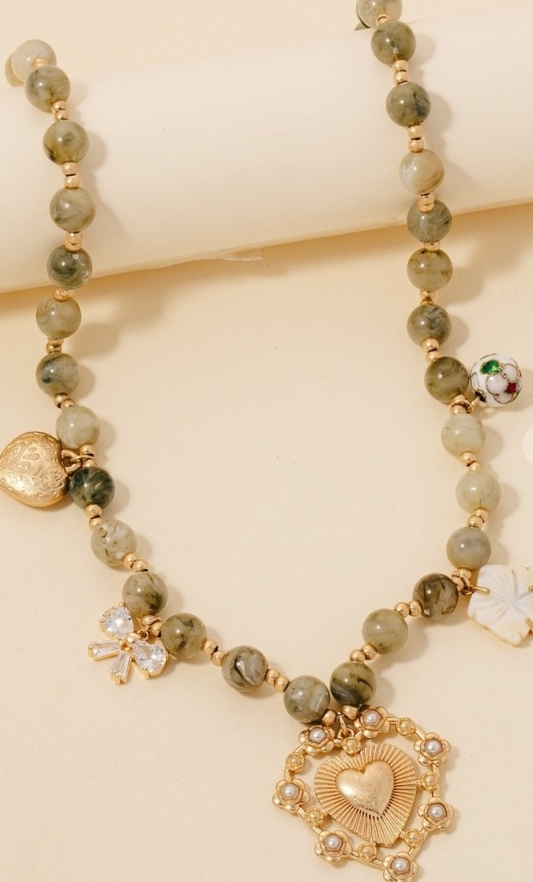 Intricate Heart Charm Necklace