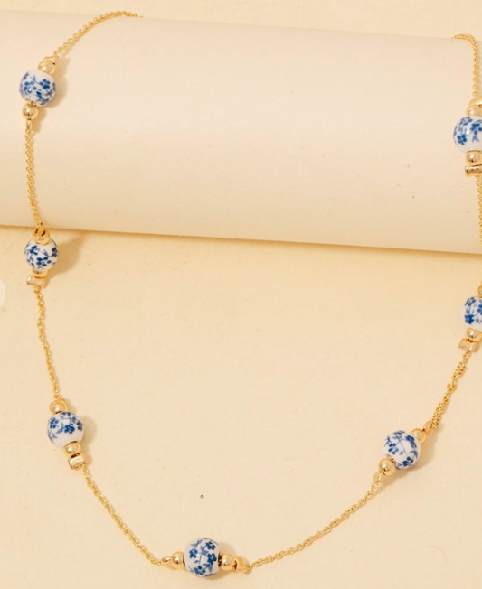 Porcelain Bead Station Chain
