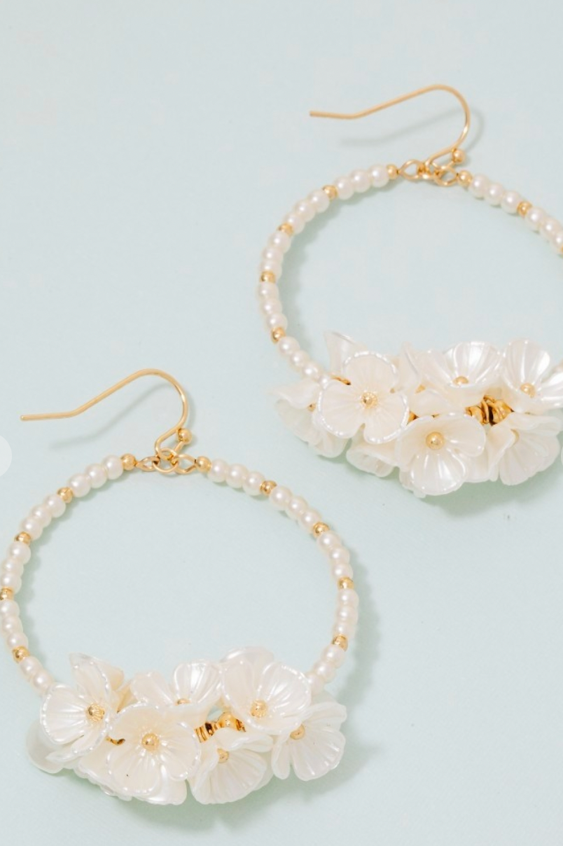 Iridescent Flower Earrings