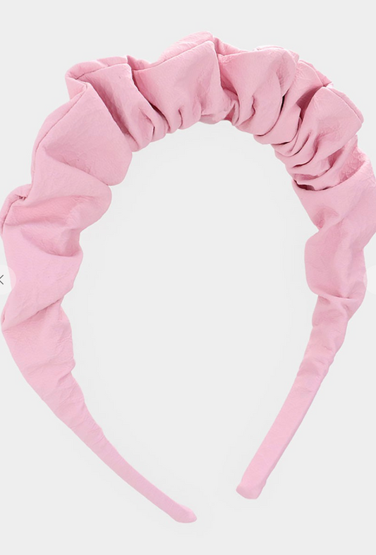 Pleated Headband Pink