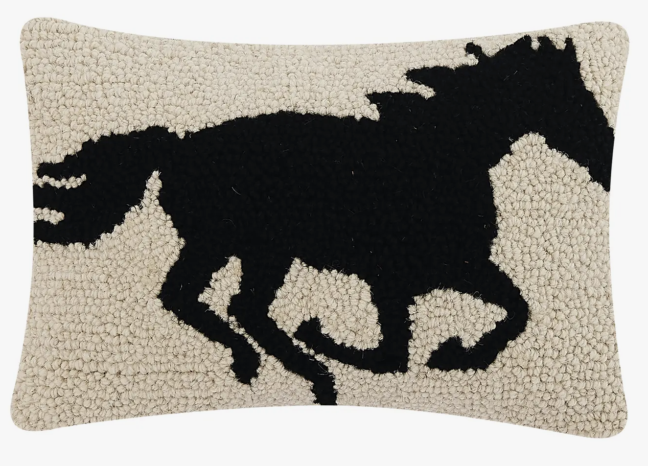 Black Horse Hook Pillow