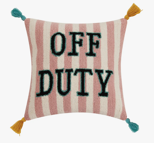 Off Duty Tassel Hook Pillow