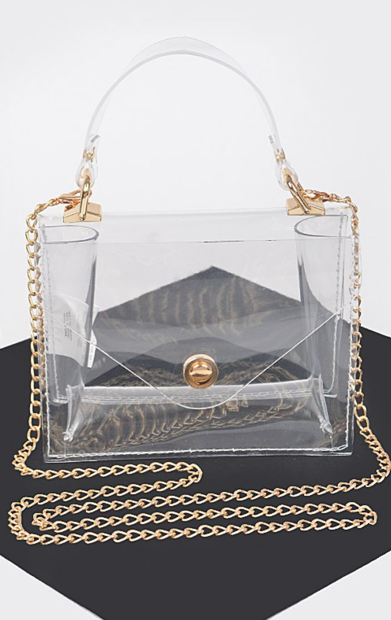 Nicky Top Handle Clear Purse