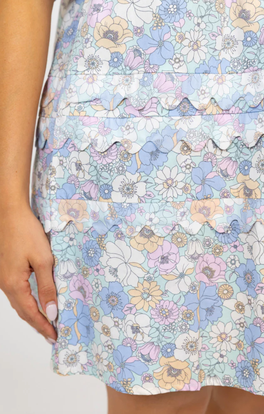 London Floral Scallop Dress