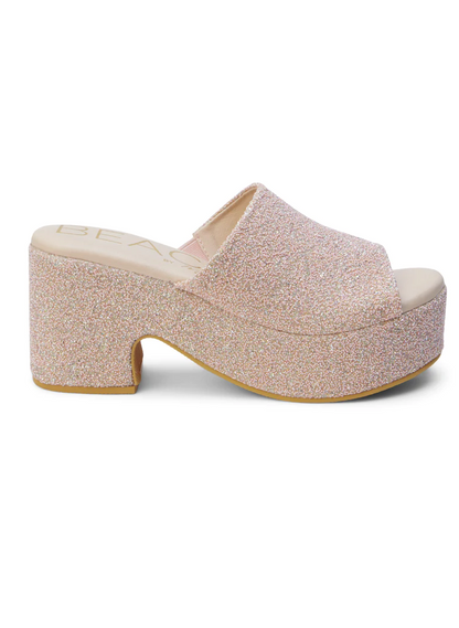 Terry Pink Glitter Platform Heels