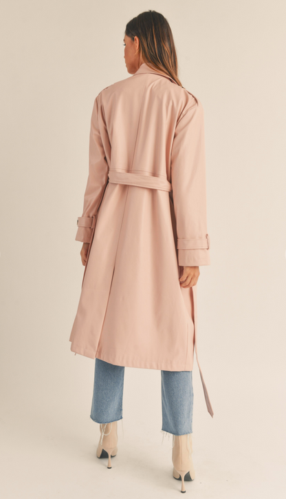 Dusty Rose Trench Coat