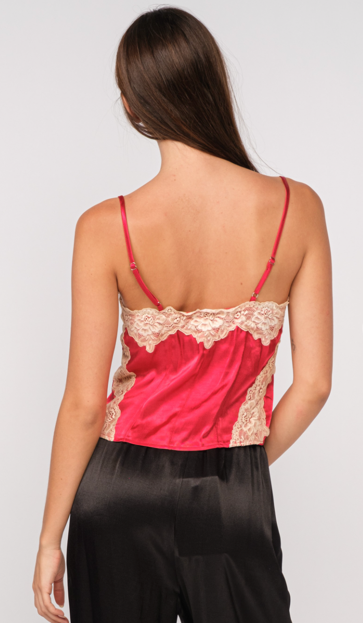 Lace Camisole Red