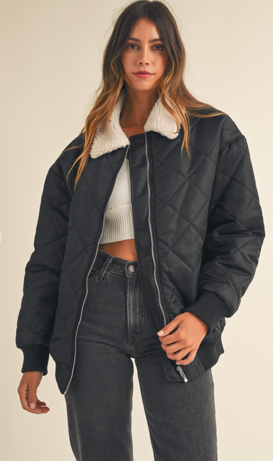 Gabby Quilted Oversize Coat