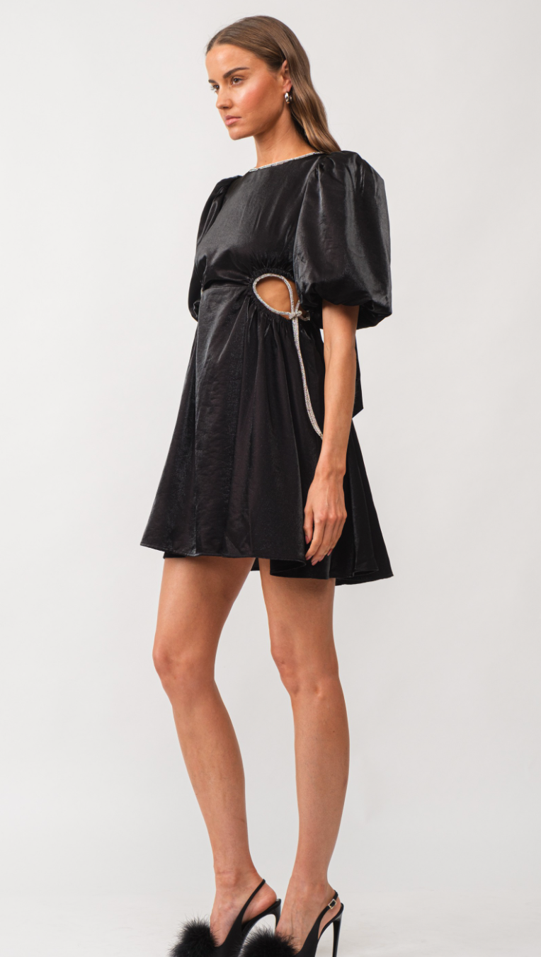 Lola Sparkle Trim Dress Black