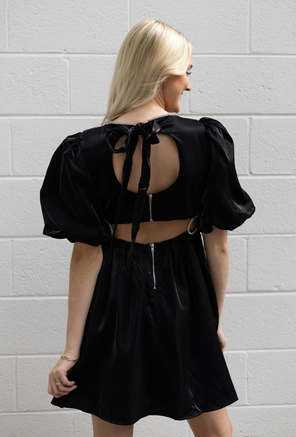 Lola Sparkle Trim Dress Black