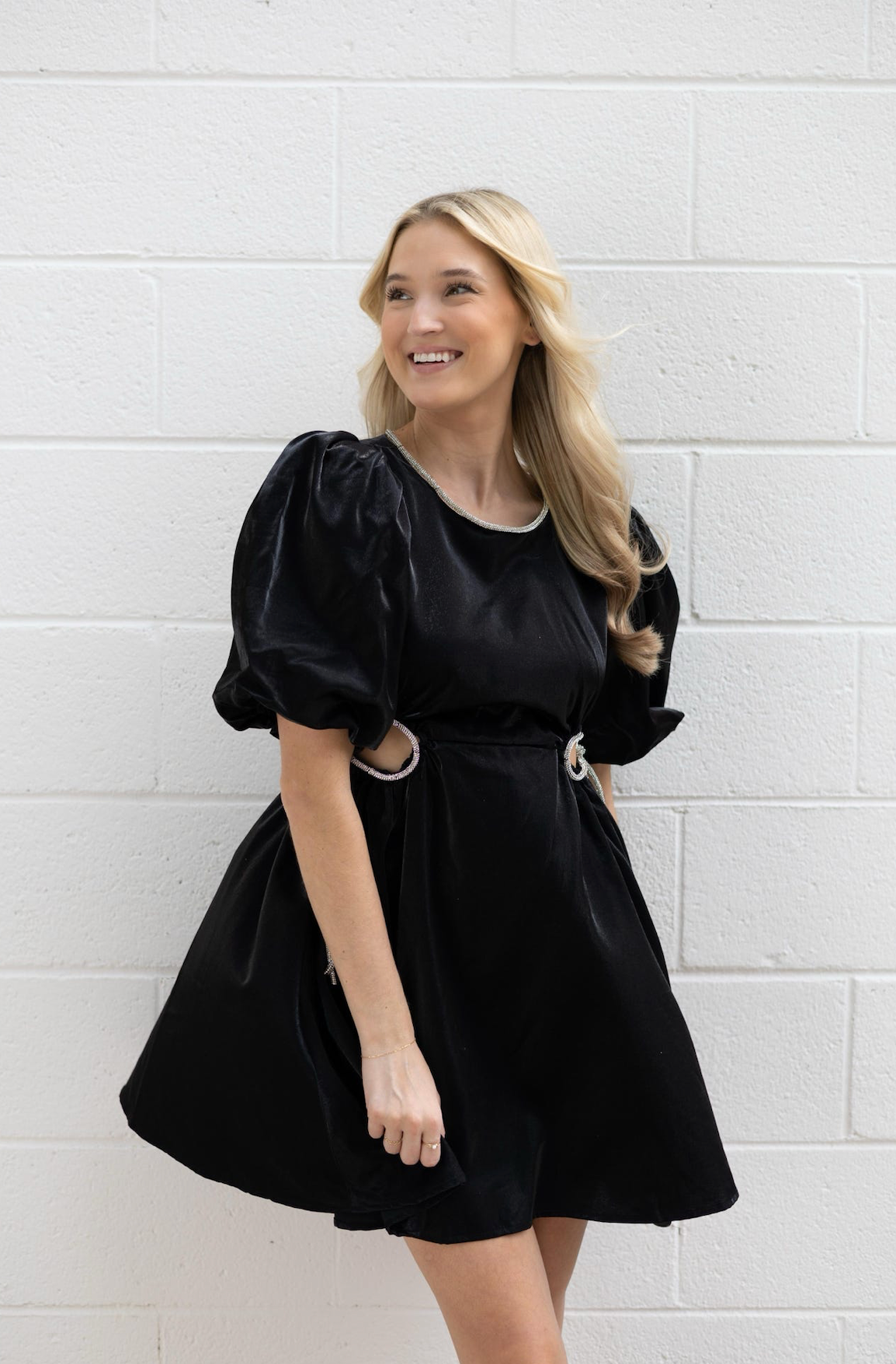 Lola Sparkle Trim Dress Black