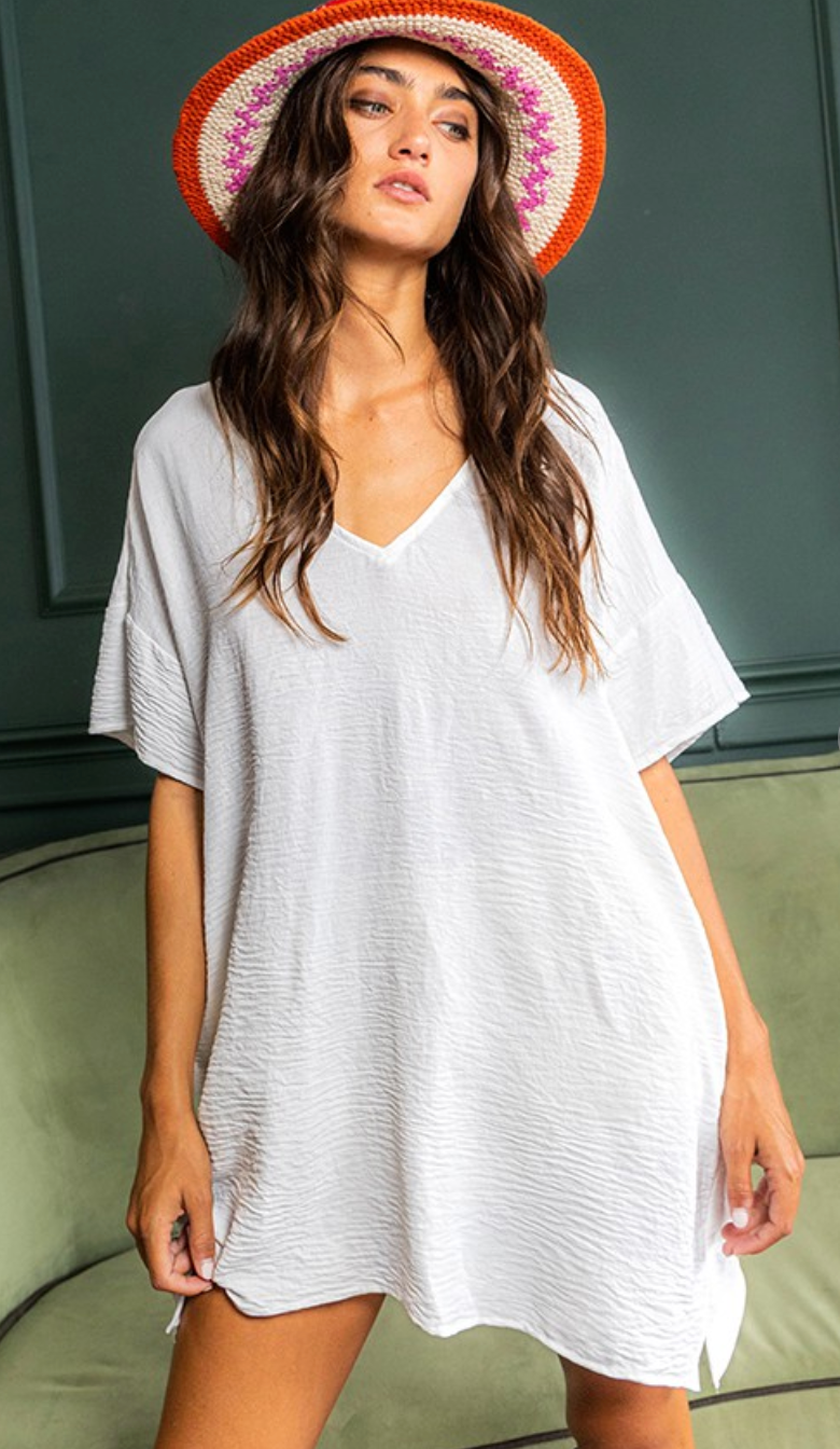 Oversize T-shirt Dress Ivory