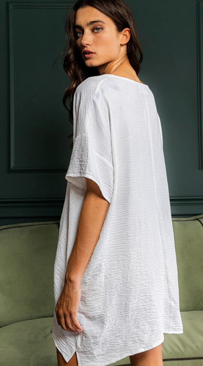 Oversize T-shirt Dress Ivory