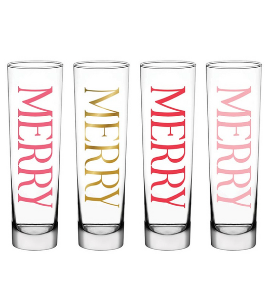 Merry set of 4 Glasses