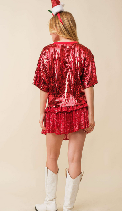 Sparkle All the Way Sequin Top