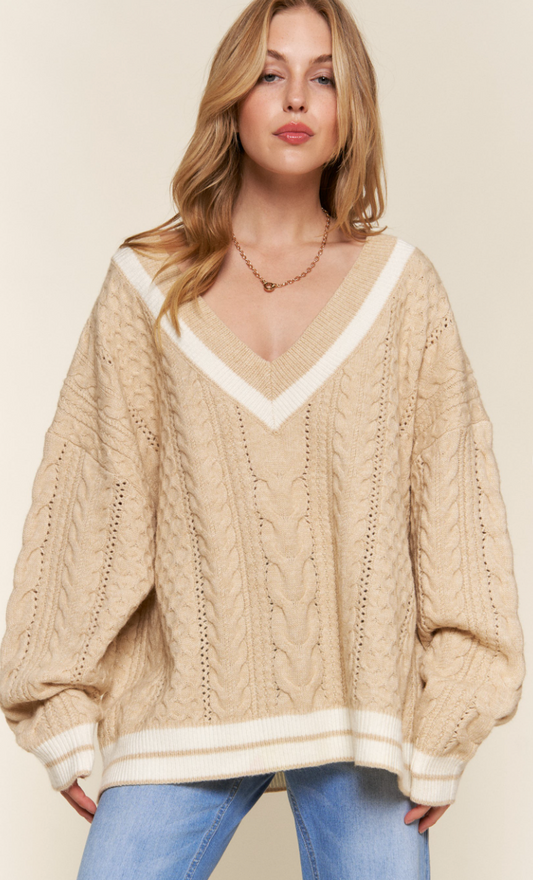 Kayla Varsity Casual Sweater