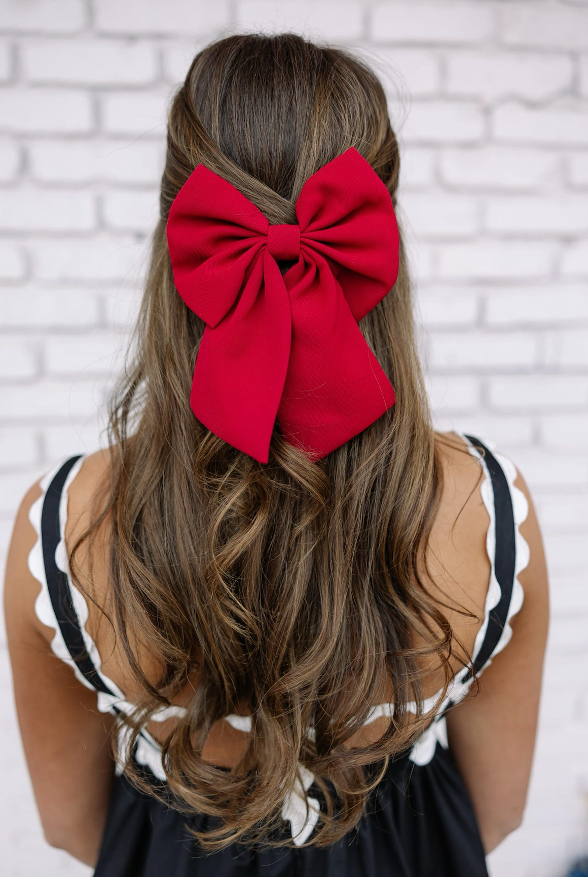 Bow Hair Pin Red