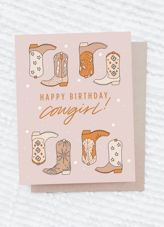 Birthday Cowgirl Card