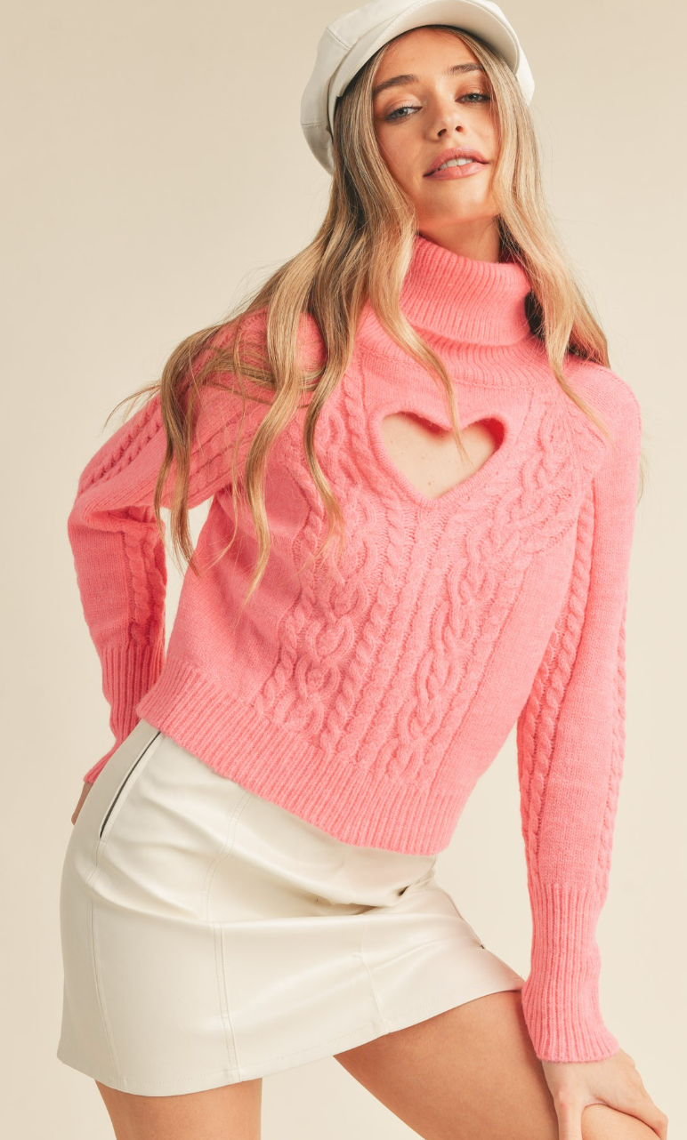 Heart Cut Out Sweater