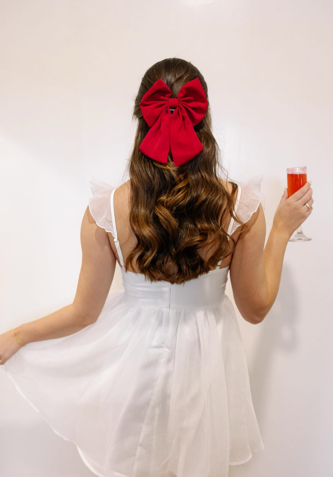 Bow Hair Pin Red