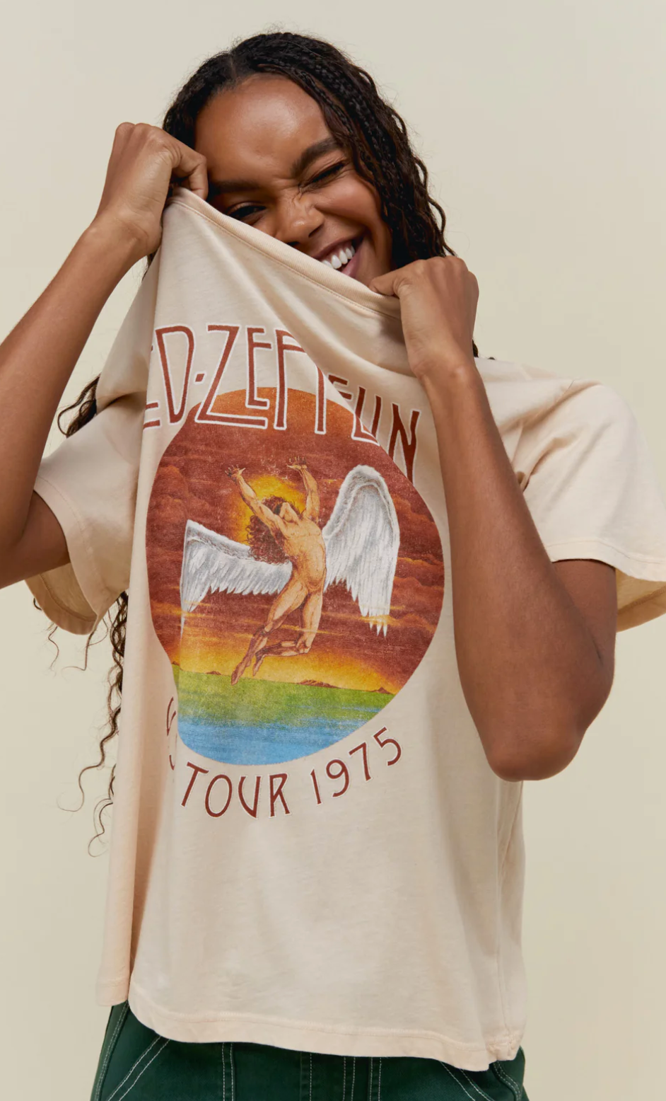 Led Zeppelin Tour 1975 Boyfriend Tee