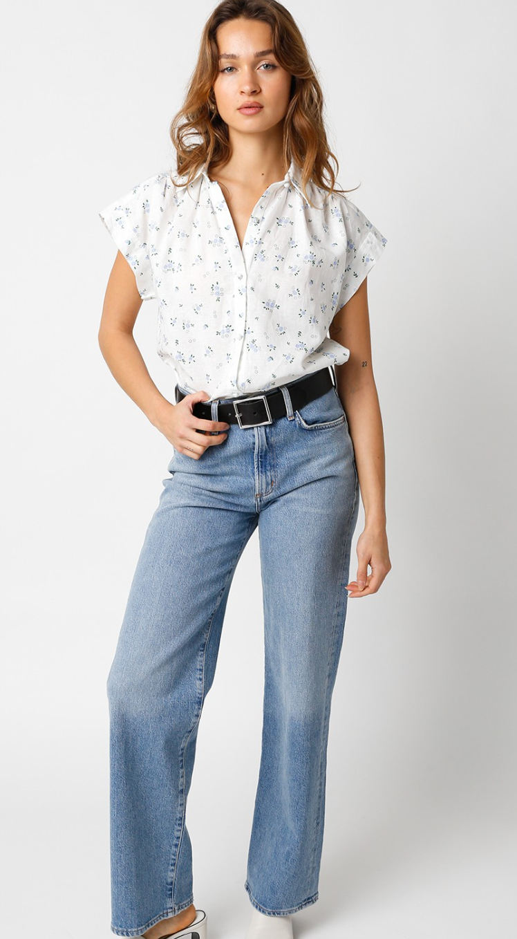 Mia Floral Collared Shirt