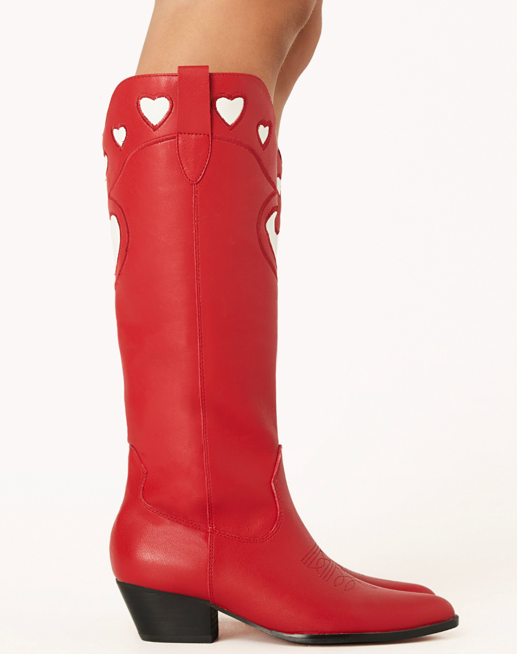 Velma Billini Heart Boots Red