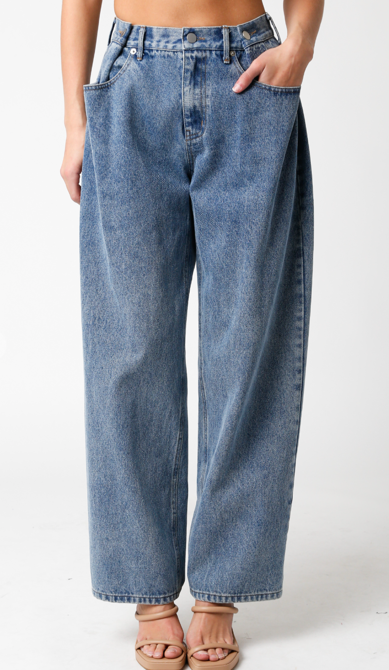 Barrel Leg Denim Jeans