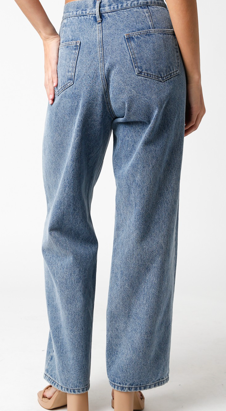 Barrel Leg Denim Jeans