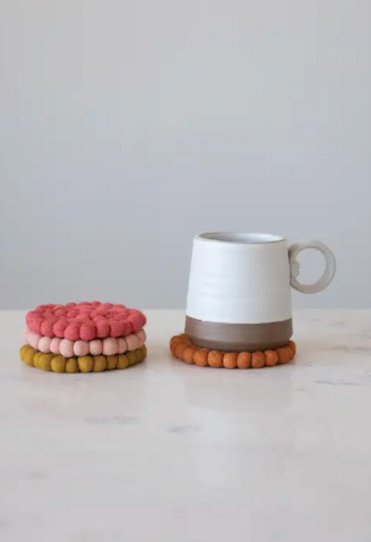 Wool Felt Coaster Set