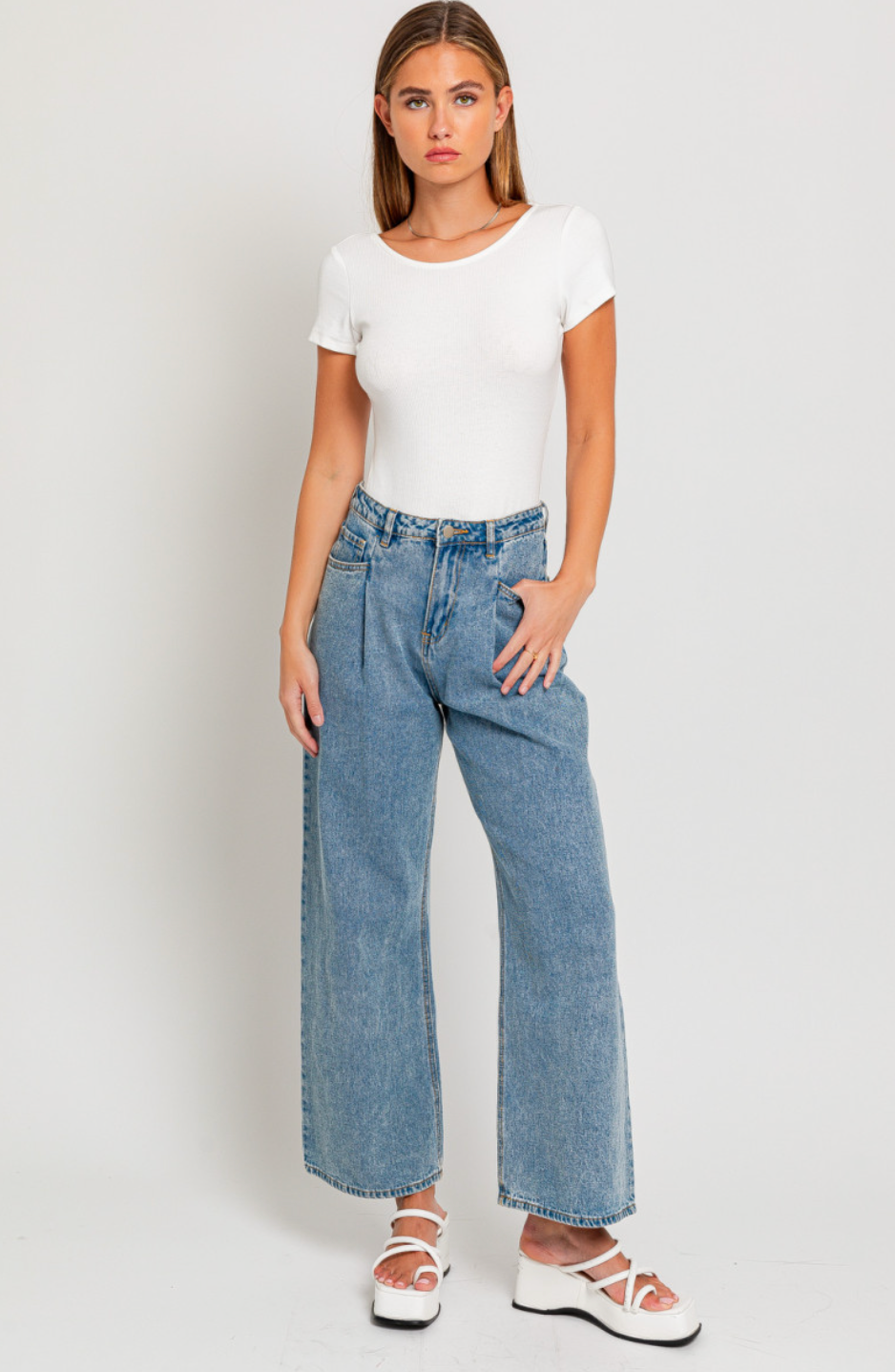 Scoop Back Bodysuit White