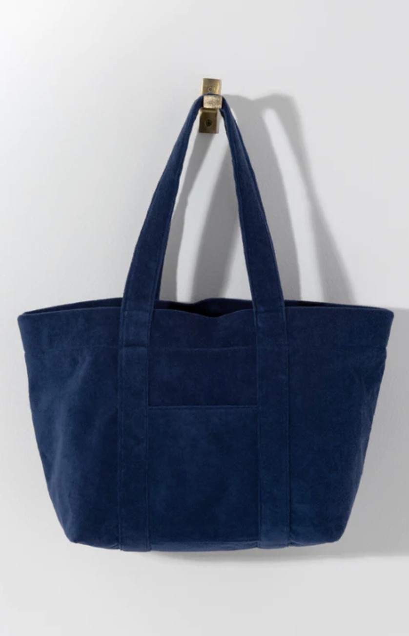 Sol Terry Cloth Tote Navy