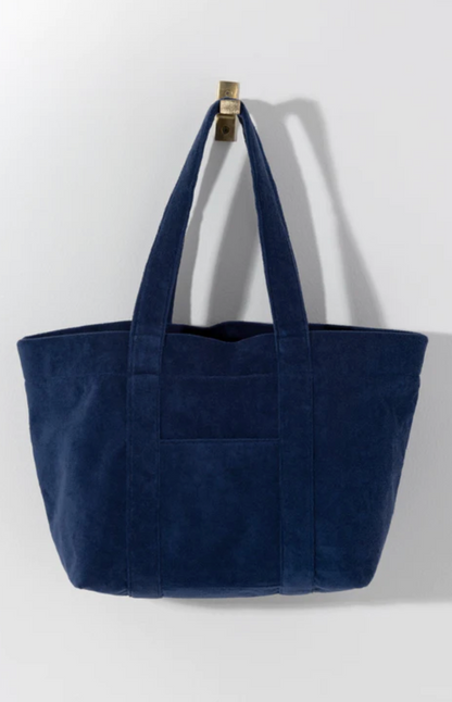 Sol Terry Cloth Tote Navy