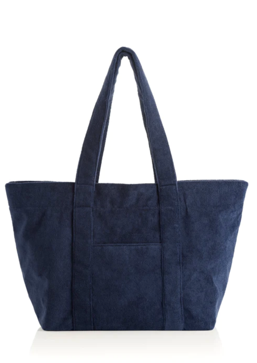 Sol Terry Cloth Tote Navy