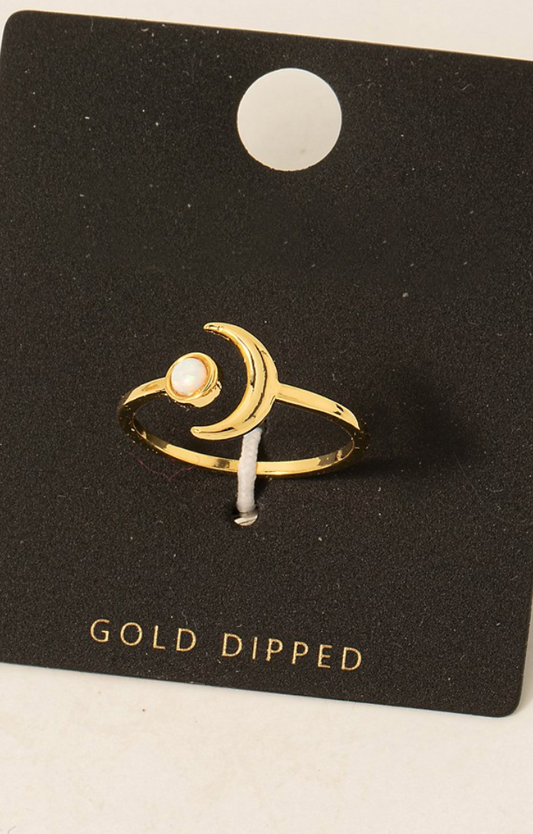 Moon Gold Dipped Ring
