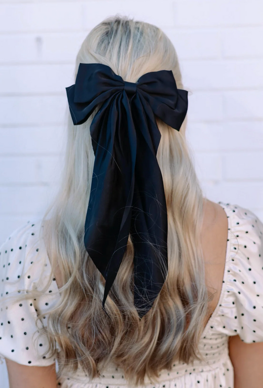 Bow Hair Clip Black