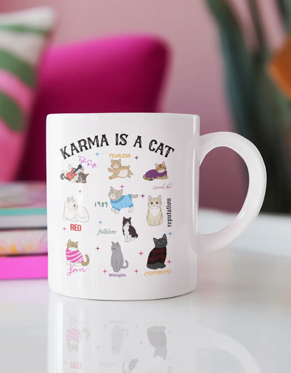Taylor Swift Karma Cat Mug