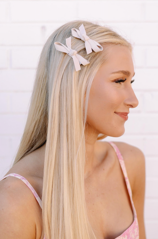 Set of 2 Bows Ivory