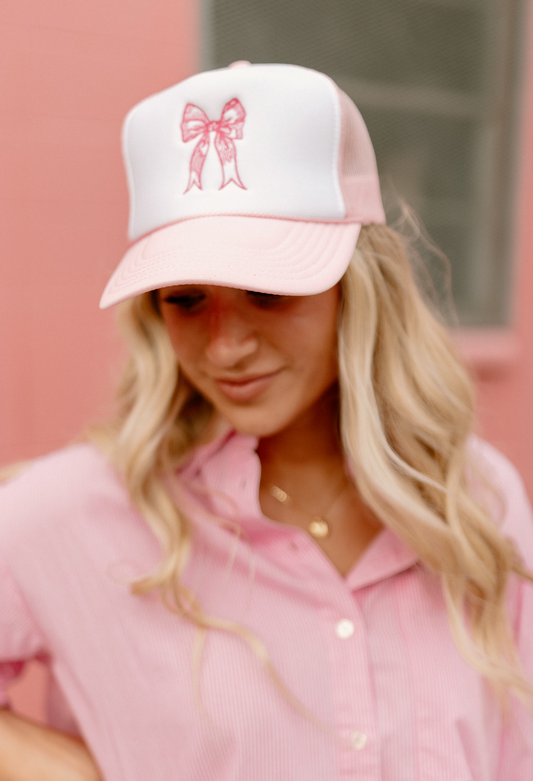 Bow Hat Light Pink