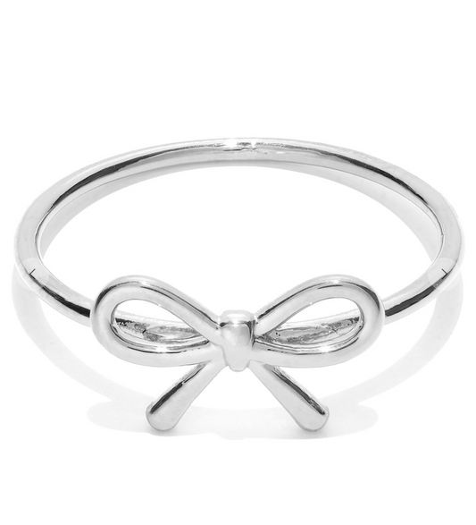 Dainty Bow Ring Silver